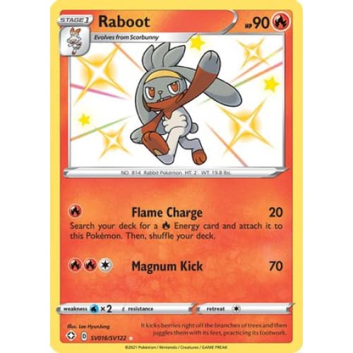 Raboot (SV016/122) Rare Shiny Holofoil - Single