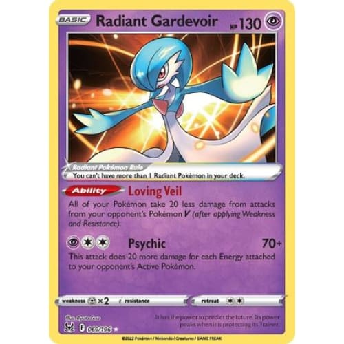 Radiant Gardevoir (069/196) Rare Holofoil - Single