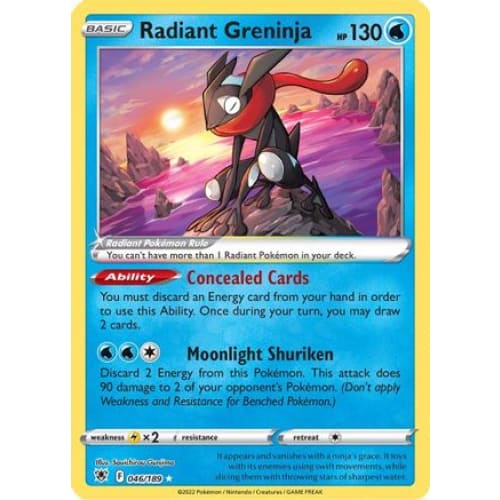 Radiant Greninja (046/189) Rare Holofoil - Single