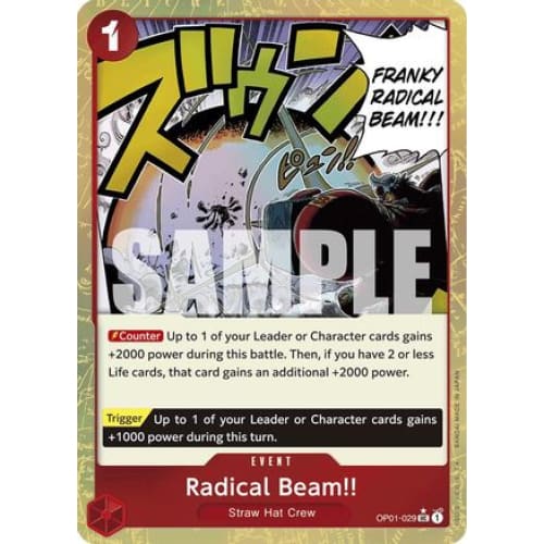Radical Beam!! (Textured Foil) OP01-029 UC Premium Booster