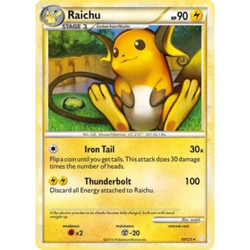 Raichu (010/123) Holo Rare Holofoil - Single