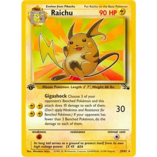 Raichu (029/062) Rare Classic Unlimited - Single