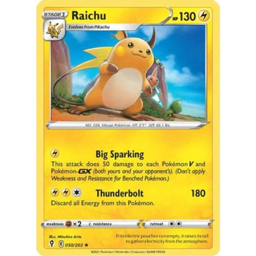 Raichu (050/203) Holo Rare Holofoil - Single
