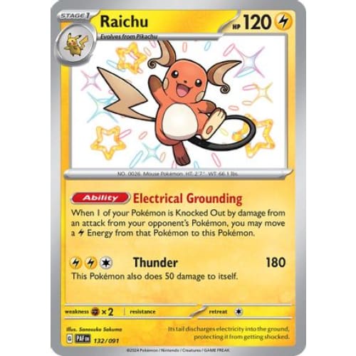 Raichu (132) Shiny Rare Holofoil - Single