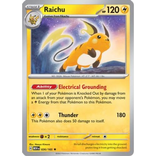 Raichu (26) Rare Classic Reverse Holofoil - Single