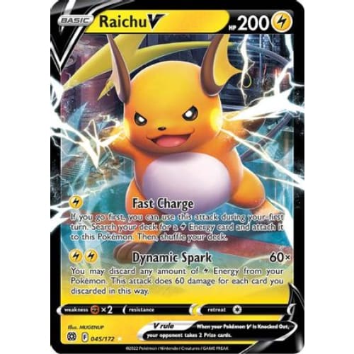 Raichu V (045/172) Holo Rare Holofoil - Single