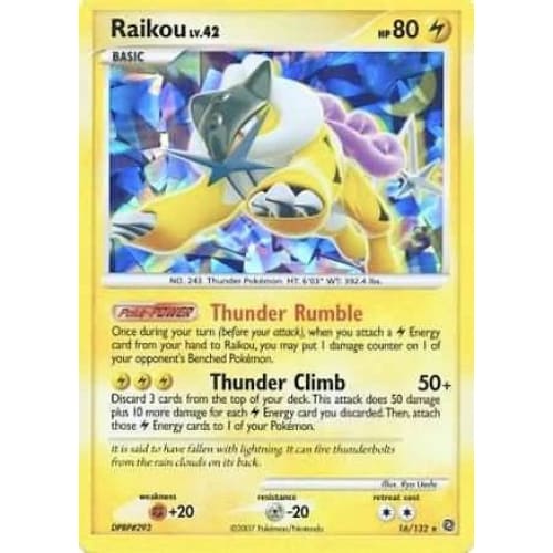 Raikou - 16/132 (Cracked Ice Holo) (16) Promo Holofoil
