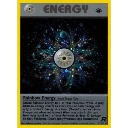 Rainbow Energy (017/082) Holo Rare 1st Edition Holofoil
