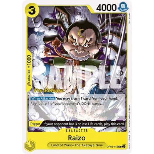 Raizo OP06-112 C Wings of the Captain Pre-Release Cards