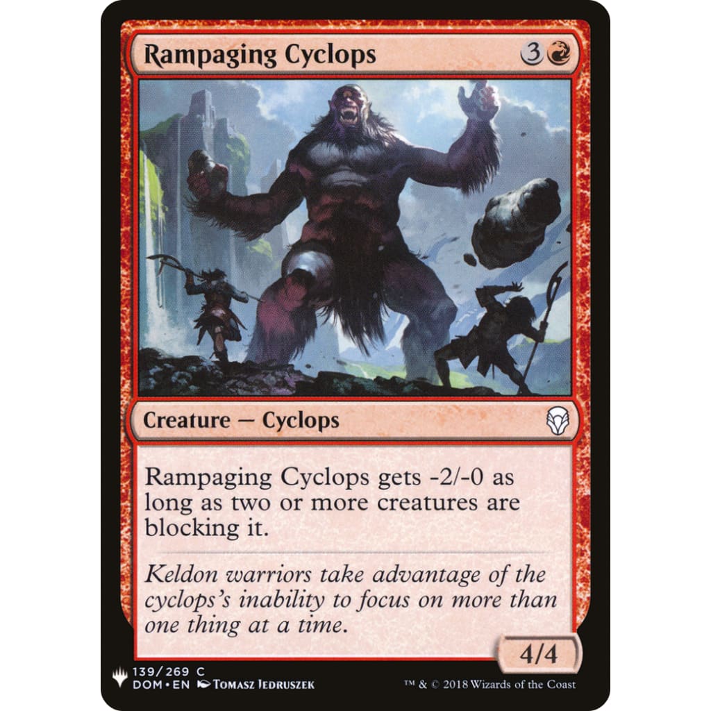 Rampaging Cyclops (PLST-DOM-139) - Single