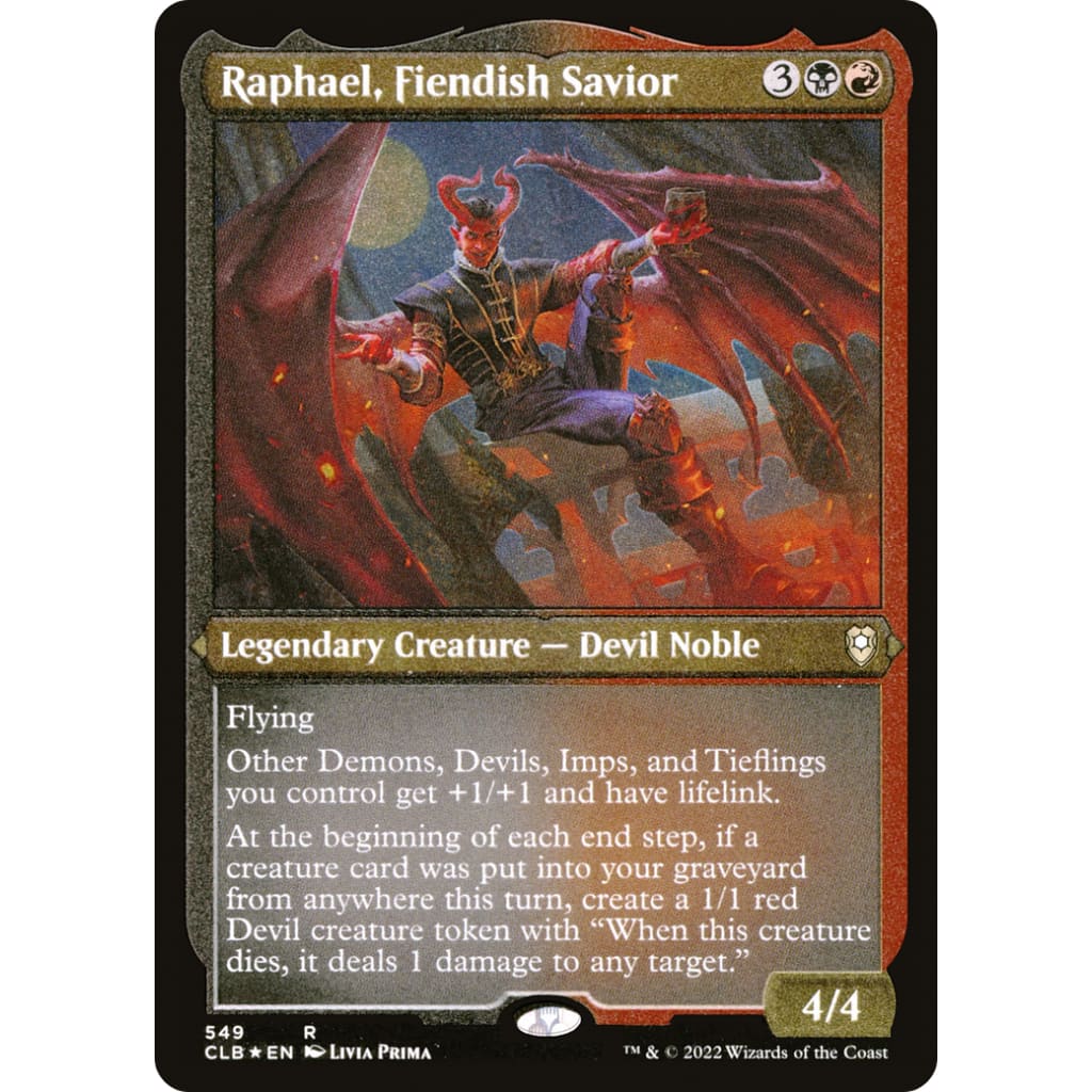 Raphael Fiendish Savior (CLB) Etched Foil - Single