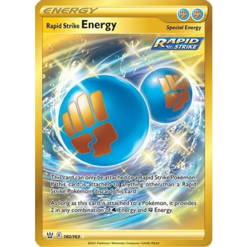 Rapid Strike Energy (182/163) Secret Rare Holofoil - Single