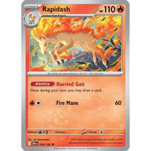 Rapidash - 030/182 (30) Uncommon Reverse Holofoil - Single