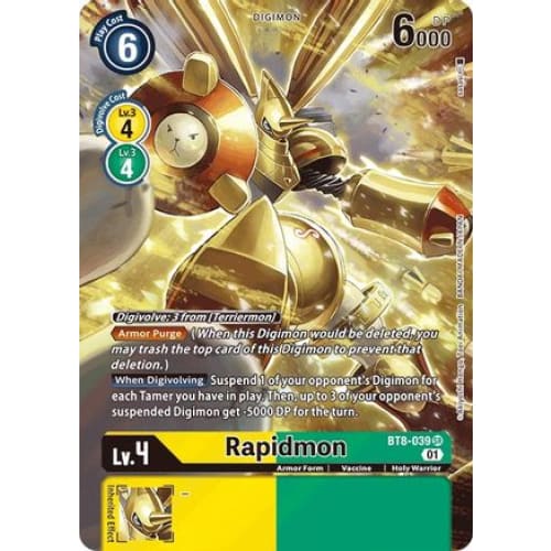Rapidmon (Alternate Art) (BT8-039 SR) Super Rare Foil