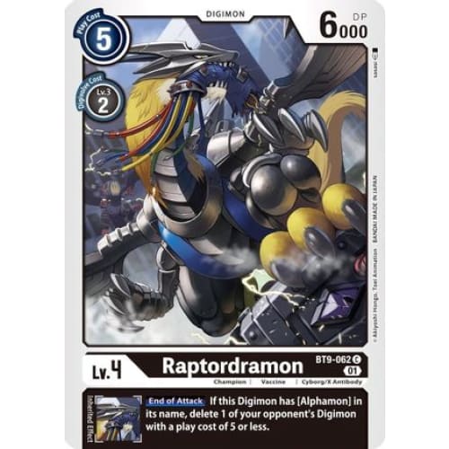 Raptordramon - BT9-062 - Common - Single