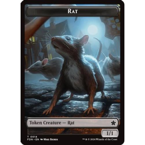 Rat // Zombie Double-Sided Token (-14 15) Foil - Single