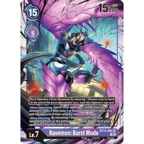 Ravemon: Burst Mode - BT13-092 - Super Rare Foil - Single
