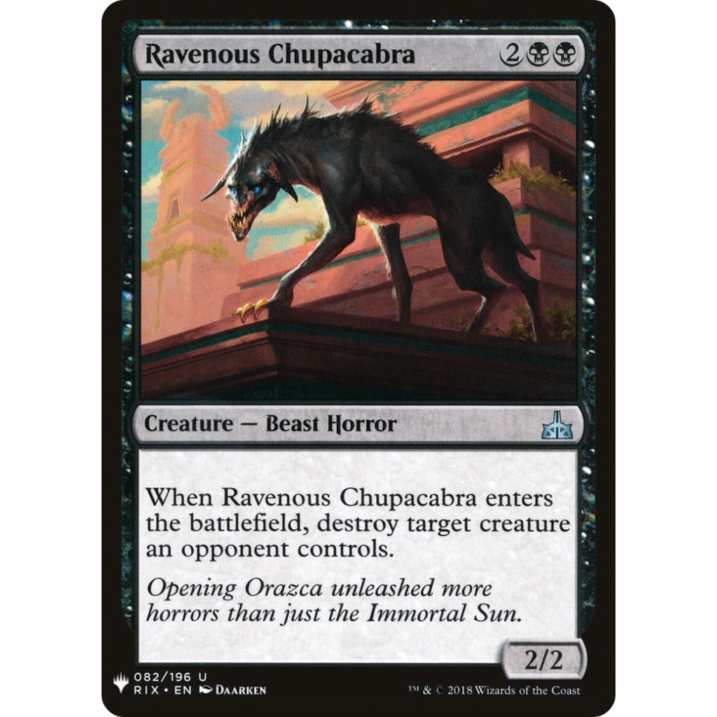 Ravenous Chupacabra (PLST-RIX-82) - Single