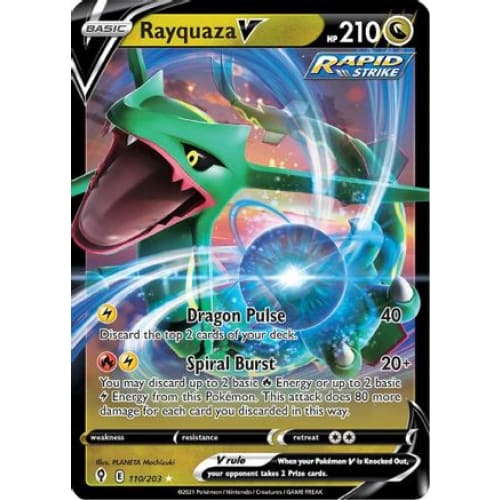 Rayquaza V (110/203) Holo Rare Holofoil - Single