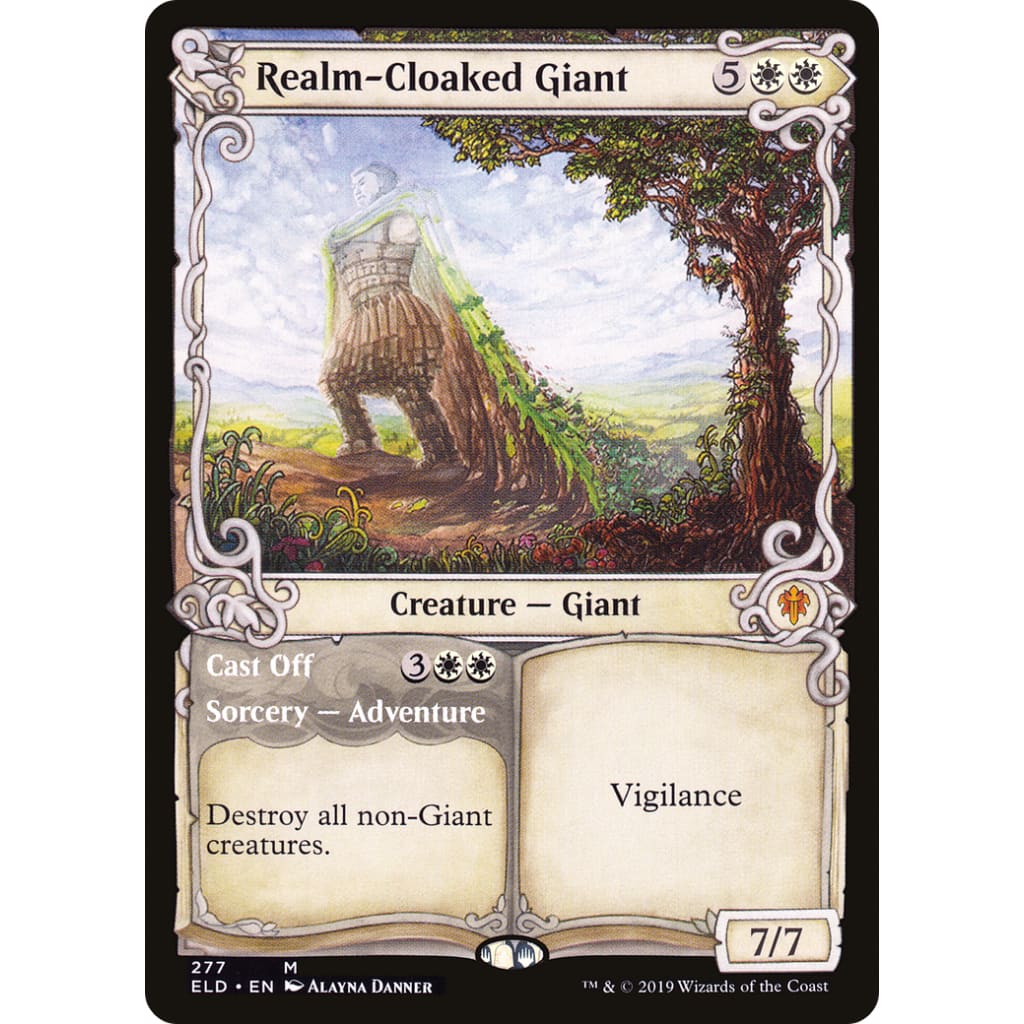 Realm-Cloaked Giant // Cast Off (ELD-277): (Showcase) Foil