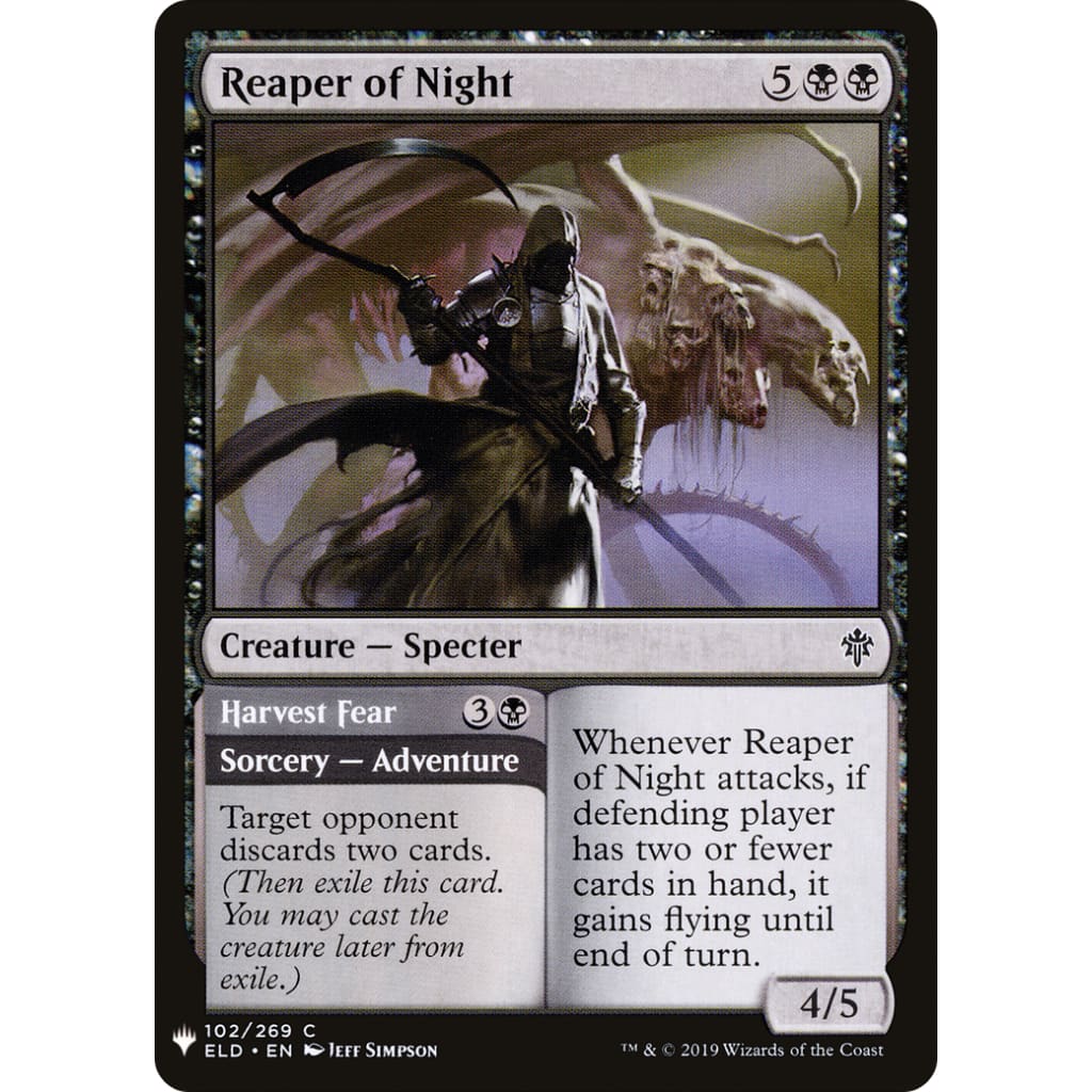 Reaper of Night // Harvest Fear (PLST-ELD-102) - Single