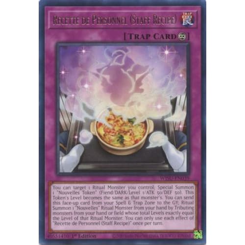 Recette de Personnel (Staff Recipe) - WISU-EN039 Rare 1st