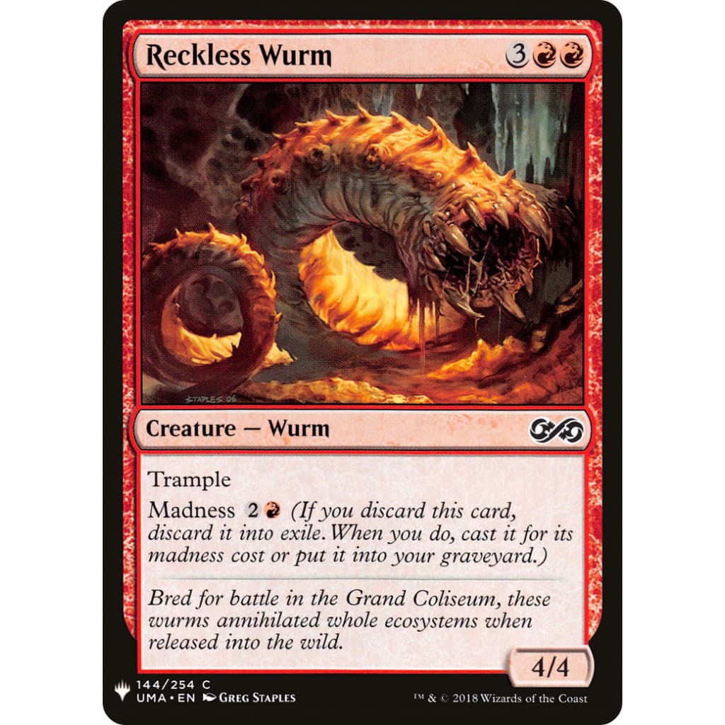 Reckless Wurm (PLST-UMA-144) - Single