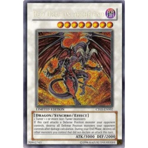 Red Dragon Archfiend (CT05-EN002) Secret Rare Limited