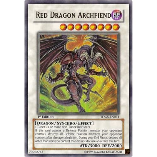 Red Dragon Archfiend (TDGS-EN041) Ultra Rare 1st Edition