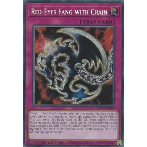 Red-Eyes Fang with Chain (LDS1-EN021) Secret Rare Limited