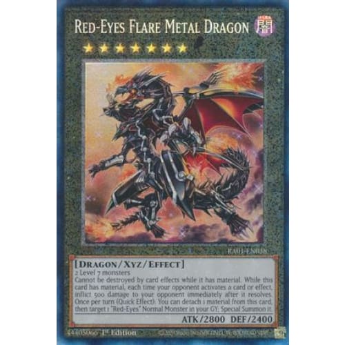 Red-Eyes Flare Metal Dragon (PCR) - RA01-EN038 Prismatic