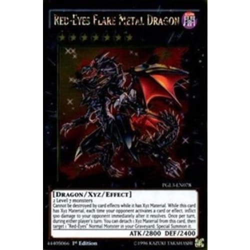 Red-Eyes Flare Metal Dragon (PGL3-EN078) Gold Rare 1st