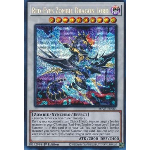 Red-Eyes Zombie Dragon Lord - MP23-EN083 Prismatic Secret