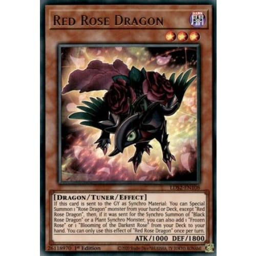 Red Rose Dragon (LDS2-EN108) Ultra Rare 1st Edition - Single