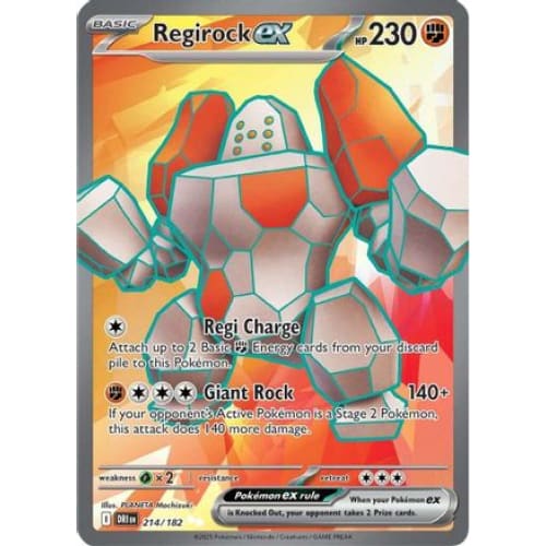 Regirock ex - 214/182 (214) Ultra Rare Holofoil - Single