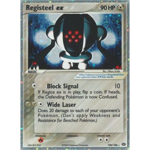 Registeel ex (100/106) Holo Rare Holofoil - Single