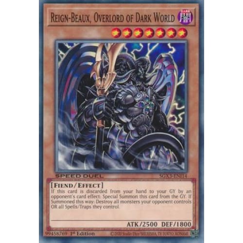 Reign-Beaux Overlord of Dark World - SGX3-ENI14 Common 1st