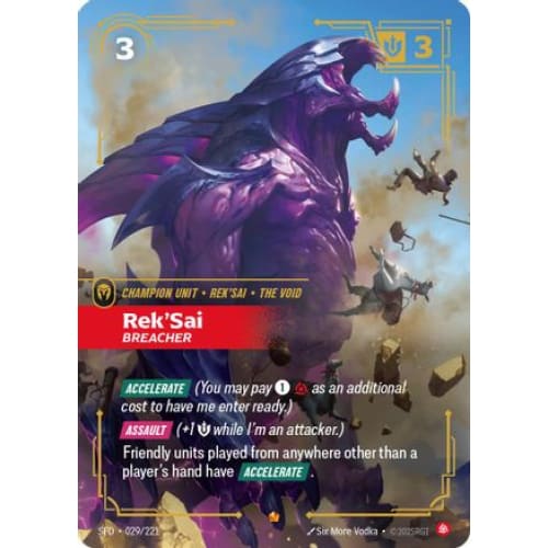 Rek’Sai - Breacher (029/221) - Spiritforged Foil - Single