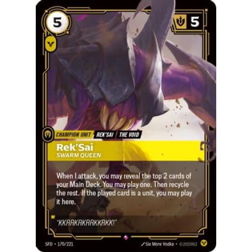 Rek’Sai - Swarm Queen (170/221) - Spiritforged Foil - Single
