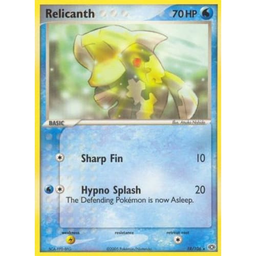 Relicanth (018/106) Rare Classic Reverse Holofoil - Single