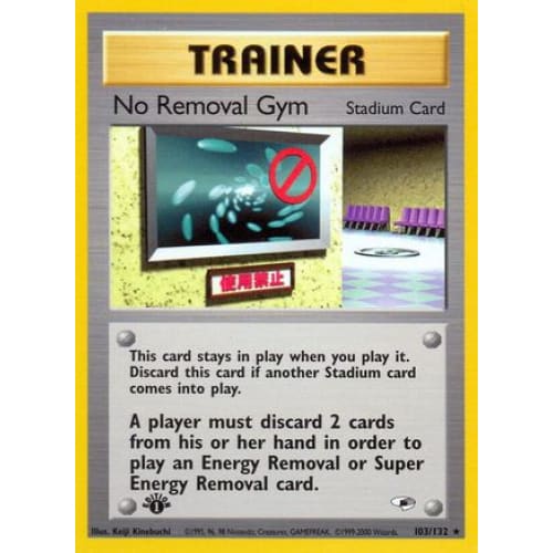No Removal Gym (103/132) Rare Classic Unlimited - Single