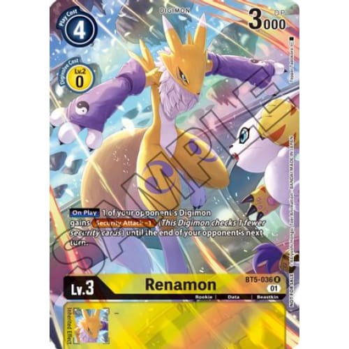 Renamon (Tamer’s Card Set 1) (BT5-036 R) Rare Foil - Single