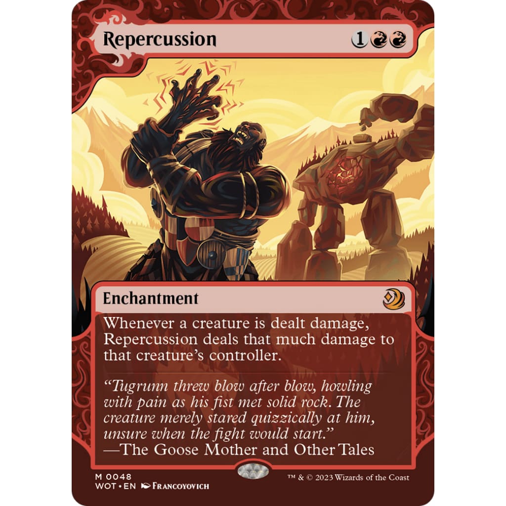 Repercussion (WOT-048): (Showcase) (Borderless) Foil