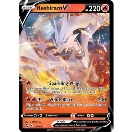 Reshiram V (024/195) Holo Rare Holofoil - Single