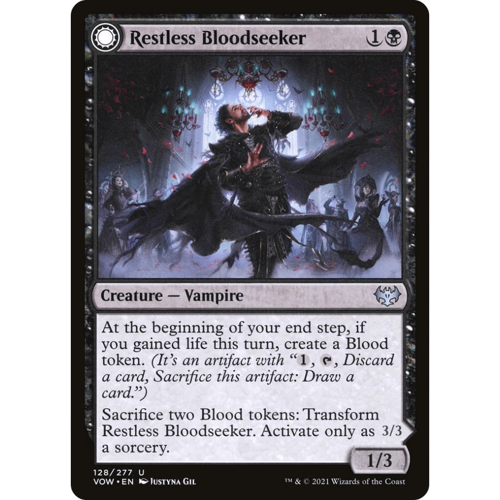 Restless Bloodseeker // Bloodsoaked Reveler (VOW-128):