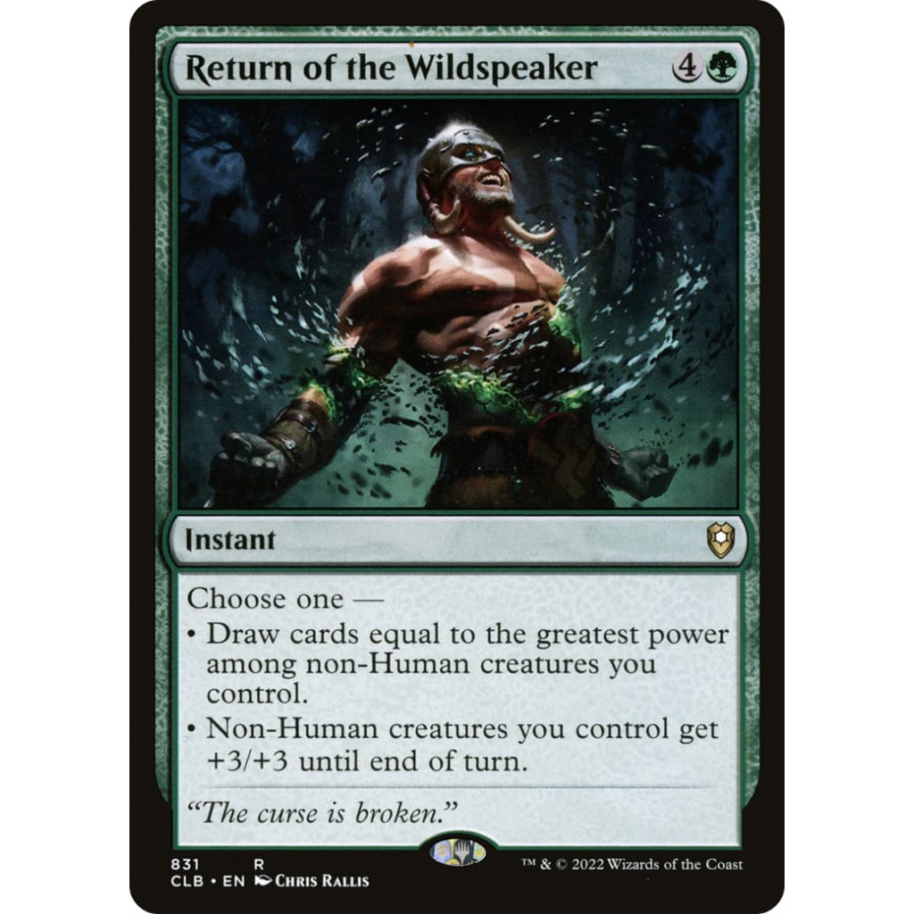 Return of the Wildspeaker (CLB-831) - Single
