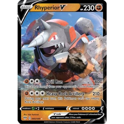 Rhyperior V (095/189) Holo Rare Holofoil - Single