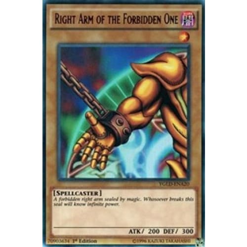 Right Arm of the Forbidden One (A) (YGLD-ENA20) Ultra Rare