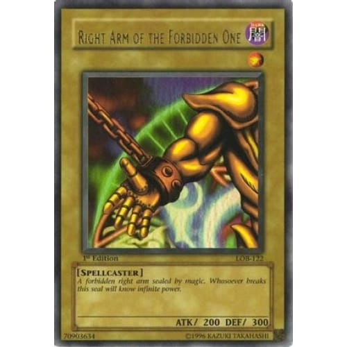 Right Arm of the Forbidden One (LOB-122) Ultra Rare