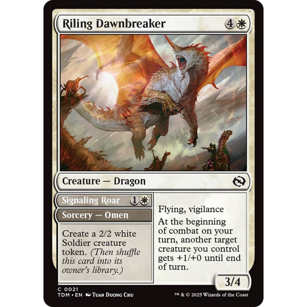 Riling Dawnbreaker // Signaling Roar (TDM-021) - Single